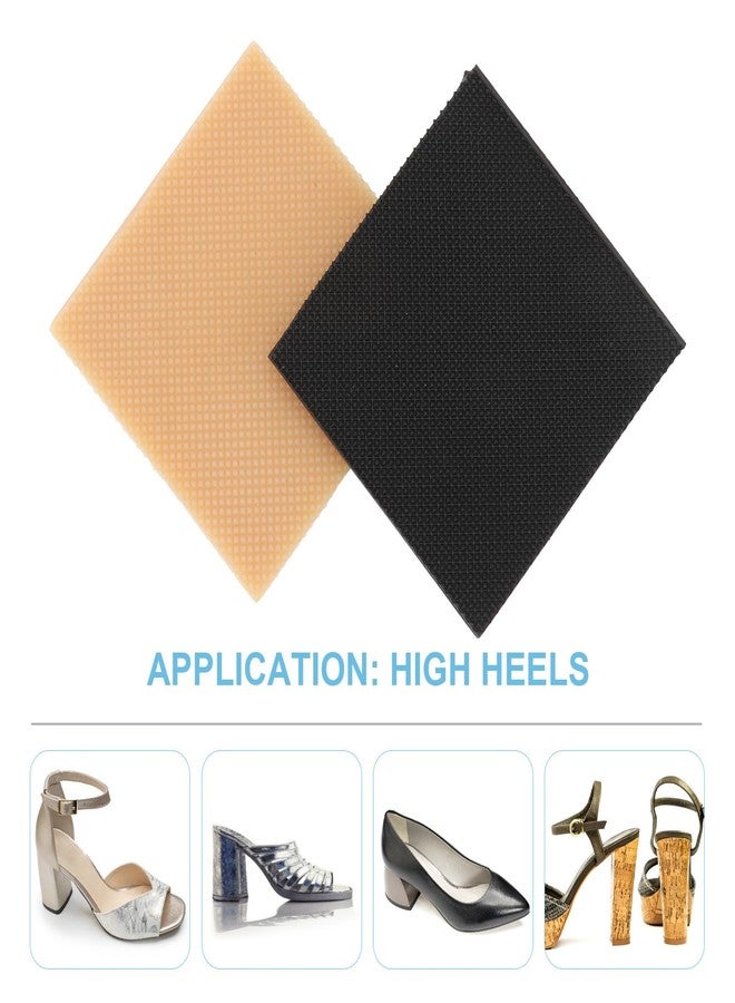 Healeved High Heel Replacement Tips - Non-Slip Rubber Heel Caps for Shoe Repair Anti-Clacking Adhesive Sole Grips for Square Heels 8 Pcs - Image 5